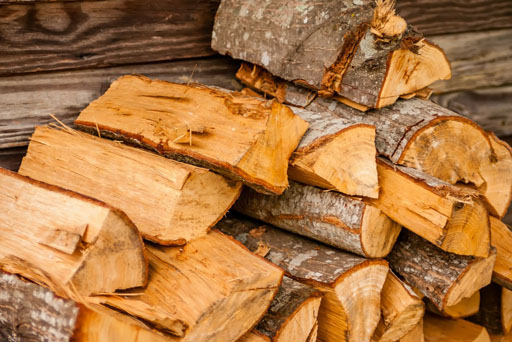 image of a log pile